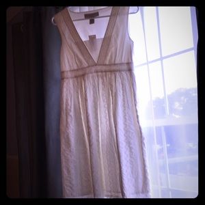 NWT Linen white banana republic dress